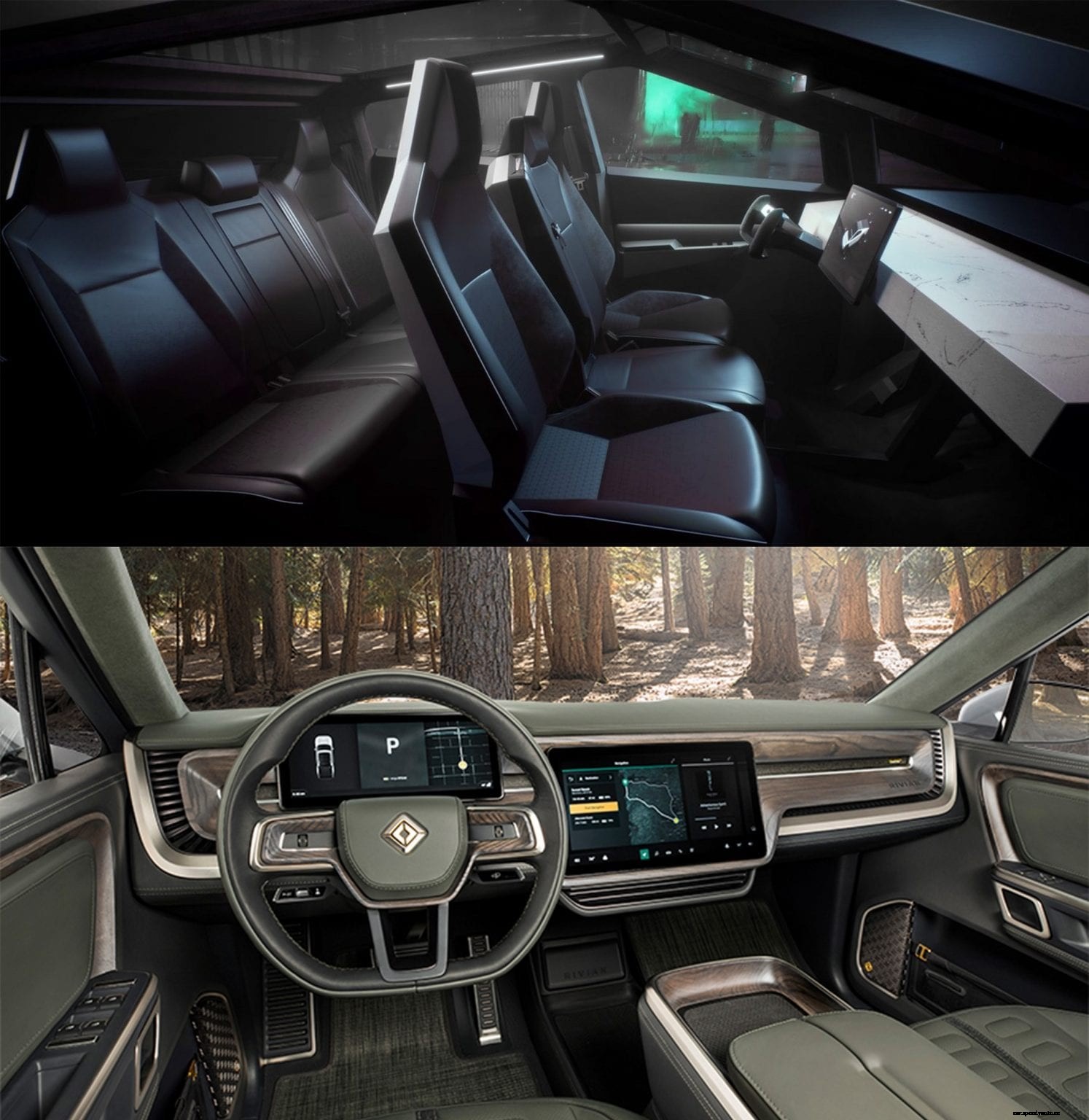 Infographic: Tesla Cybertruck vs. Rivian R1T