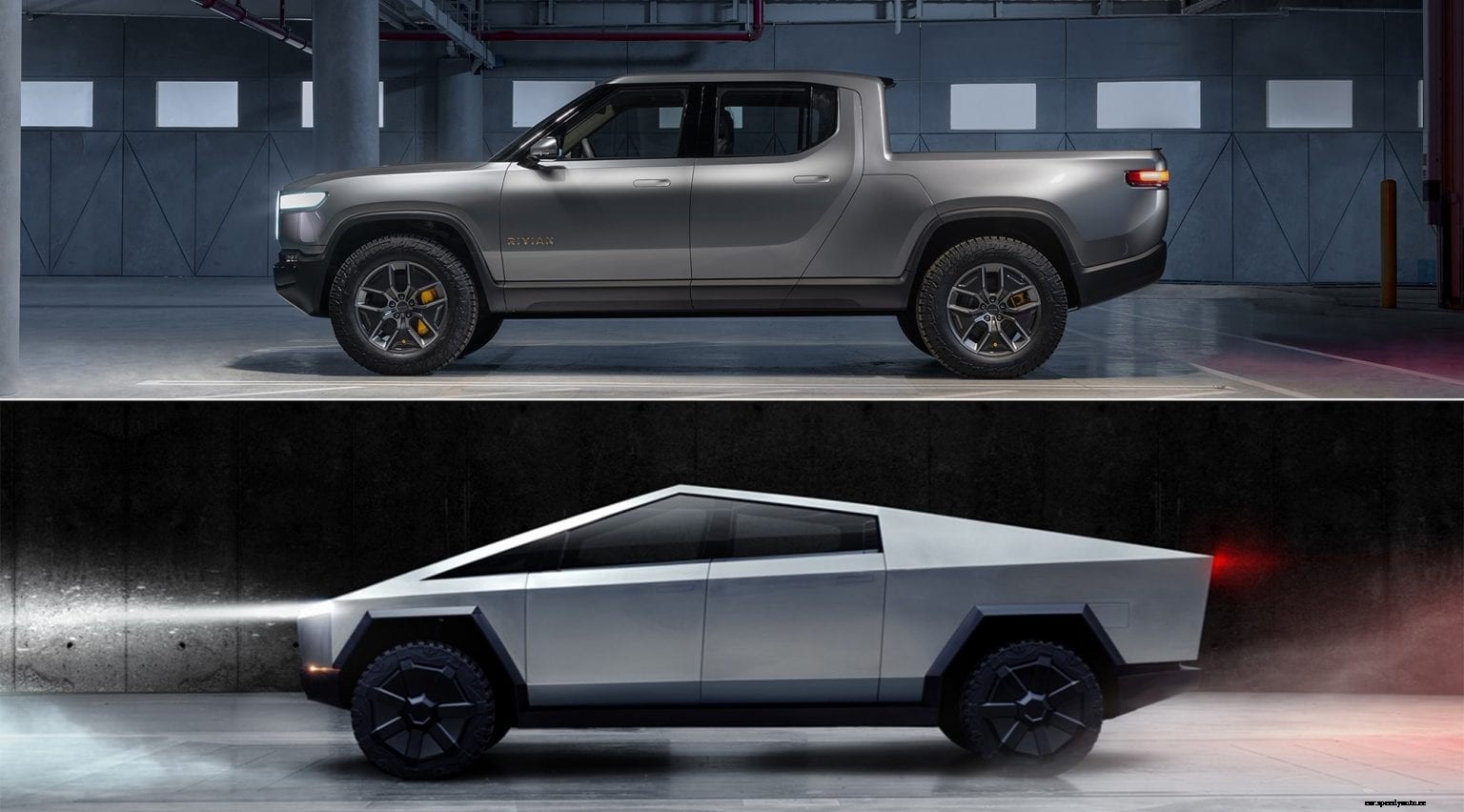 Infographic: Tesla Cybertruck vs. Rivian R1T