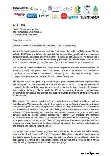 Moving Forward with Electric Vehicles in India – Telangana