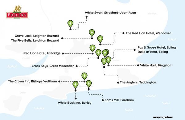 Pod Point units rolled out at Fuller’s pubs