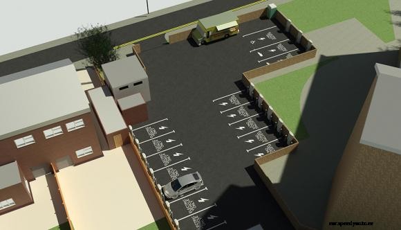 Converted lock-ups to become rapid EV charging hubs