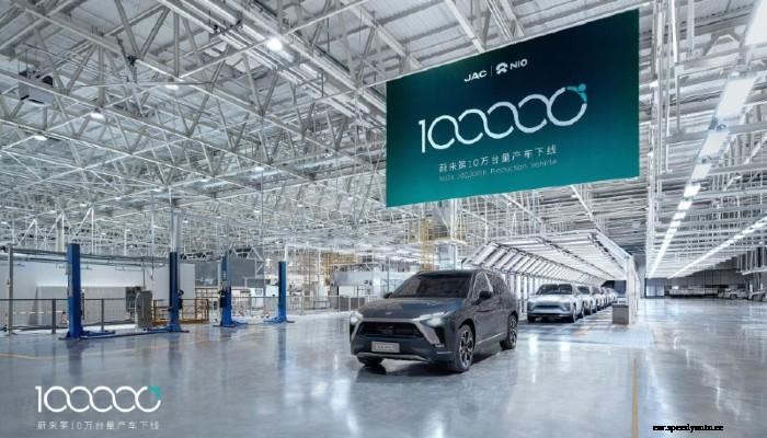 NIO announces production of its 100,000th electric vehicle