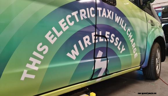 Wireless charging system developed for electric taxis