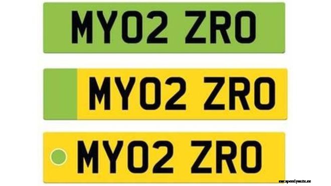 Green number plates to identify electric cars