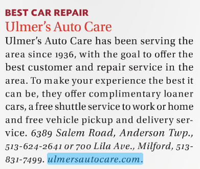 Ulmer’s Auto Care Named 2013 Best Car Repair in Cincinnati