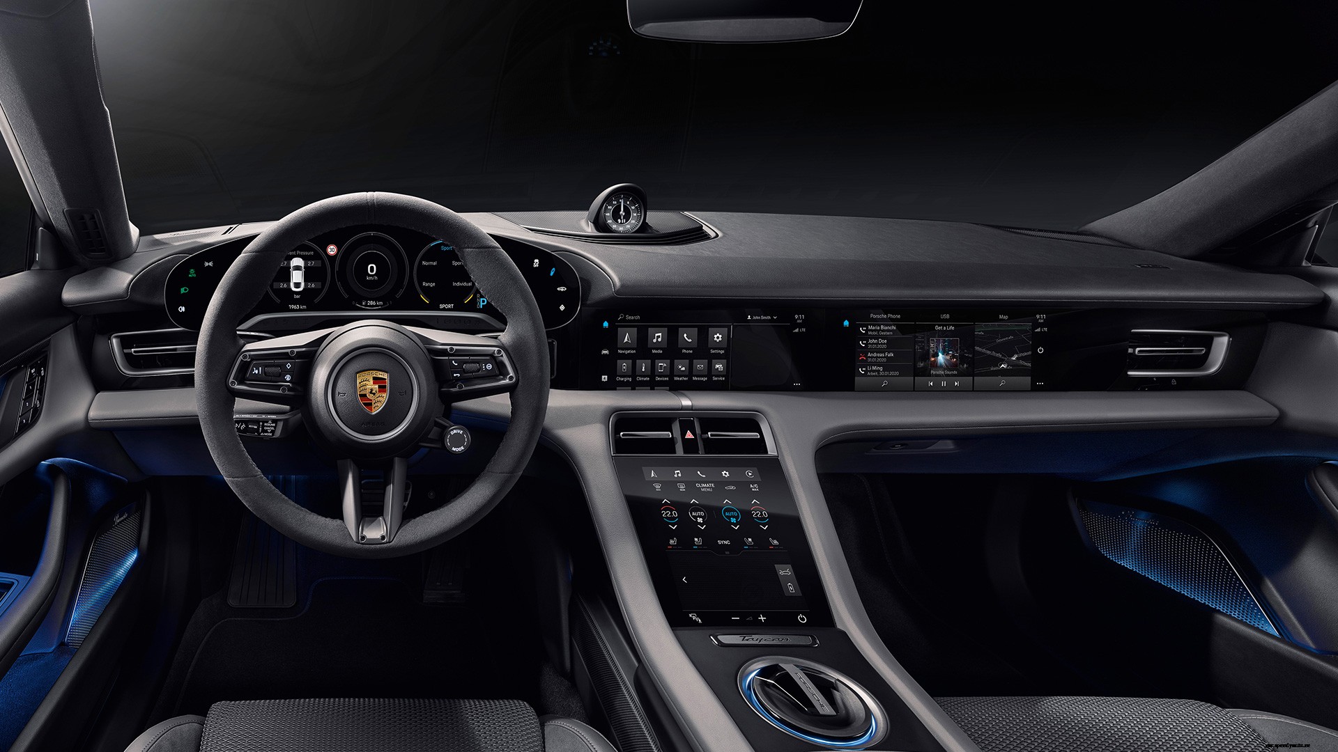 Porsche Taycan 2019 Turbo S Interior