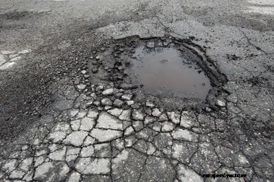 Pothole Damage to Tires and Vehicles