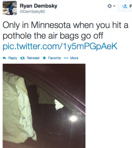 Reporting Potholes in Minnesota