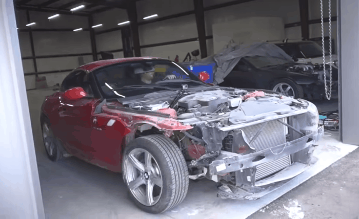 Fixing A Car Z4 BMW That Was Destroyed