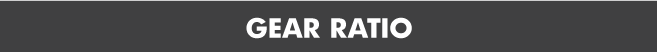 Gear Ratio and Tire Size Chart