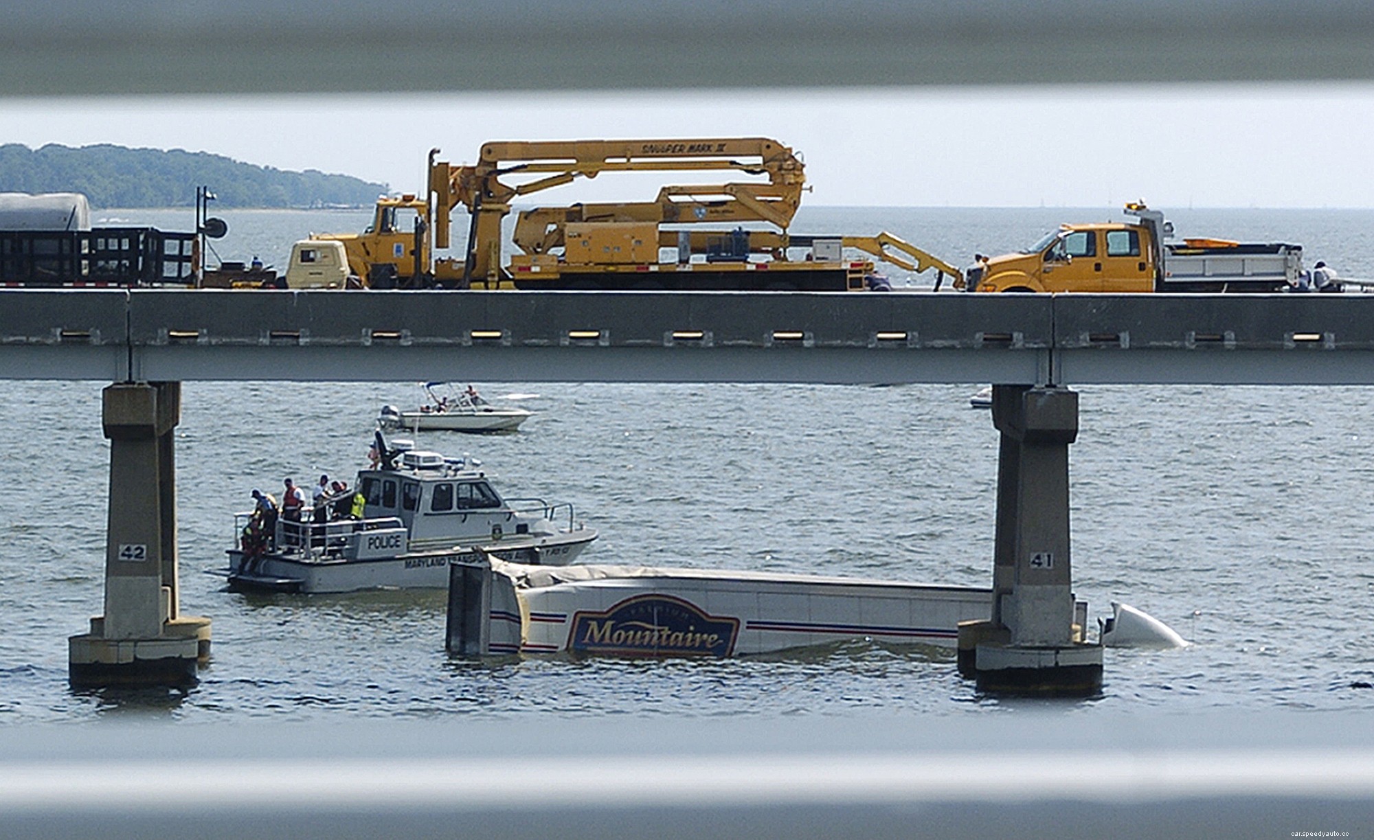 A Sebring Driver Was Thrown Off a Bridge Into the Chesapeake Bay After Being Slammed by a Semi-Truck