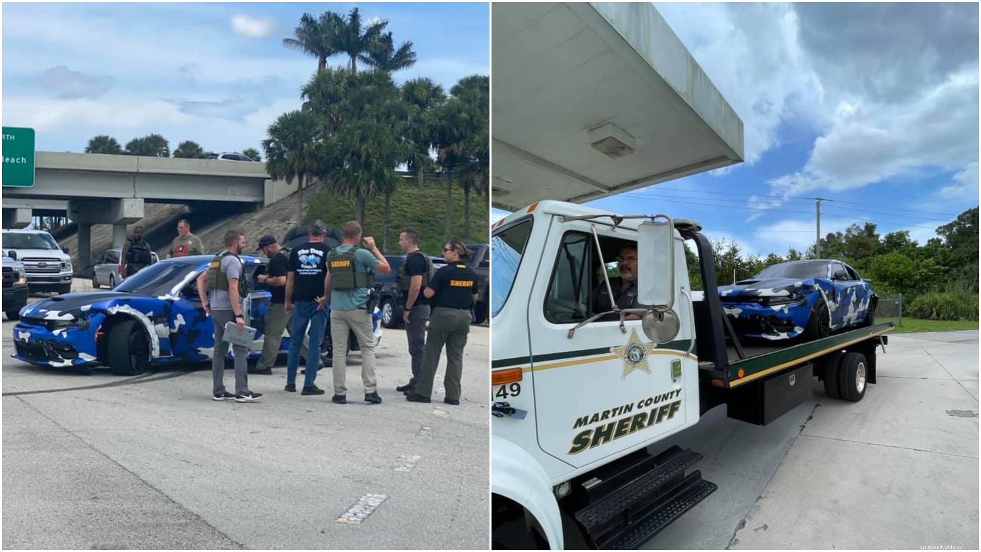Florida Man in Camo Dodge Charger Plays Bumper Cars With Deputies