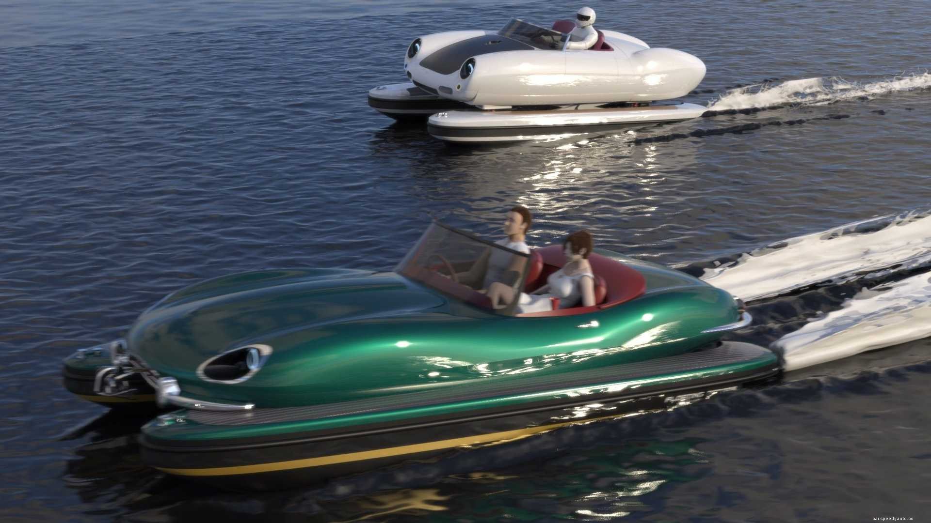 Floating Motors is Making Jaguar XKE, Porsche, Mini Cooper Boats, and More
