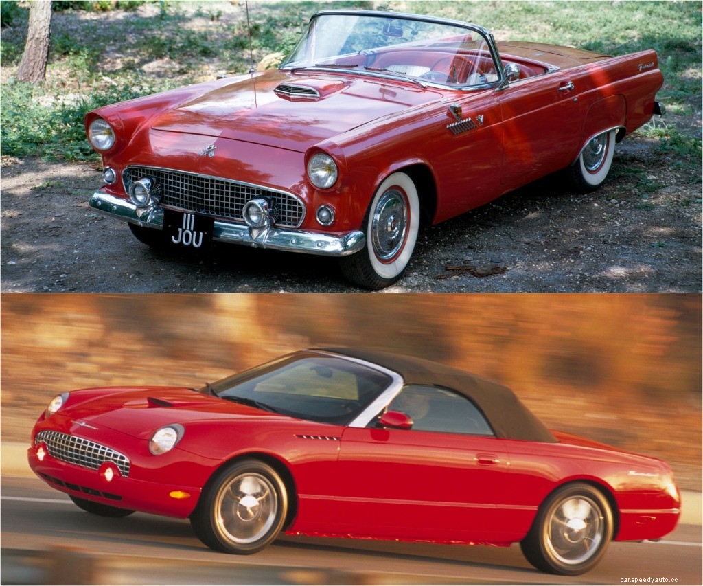 1955 Ford Thunderbird vs. 2005 Ford Thunderbird: 50 Years of T-Birds
