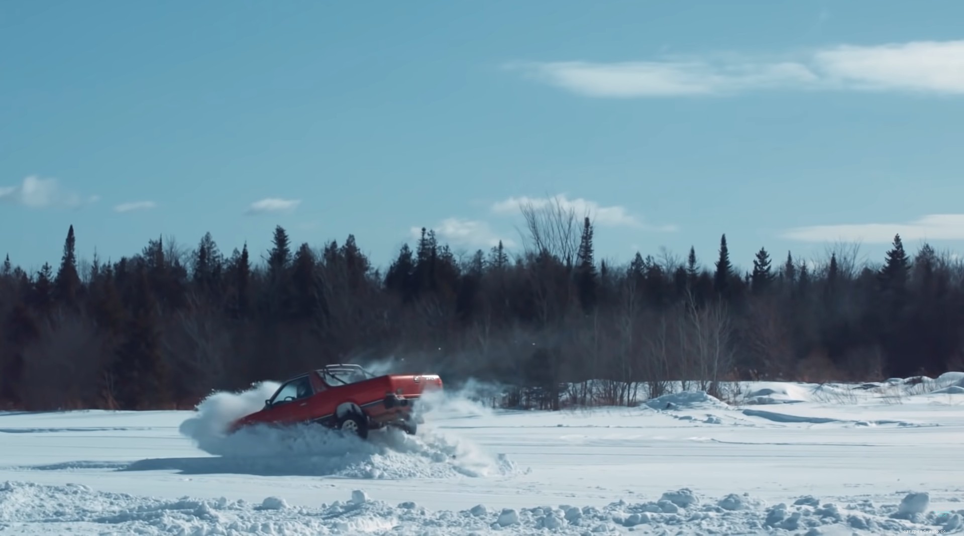 You Have to Watch Travis Pastrana Jump a Subaru Brat Over a Frozen Lake