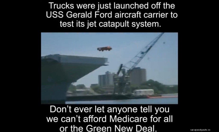 Does the Navy Actually Launch Pickup Trucks Into the Ocean To Test Aircraft Carriers?