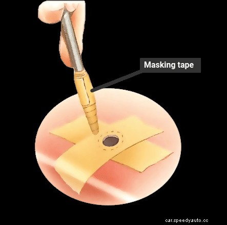 Drilling holes in car bodywork
