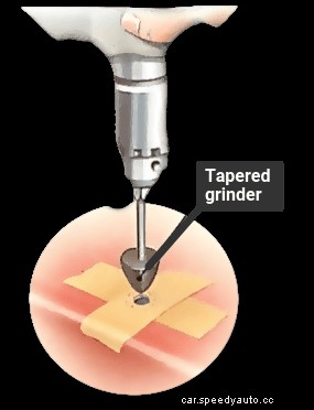 Drilling holes in car bodywork