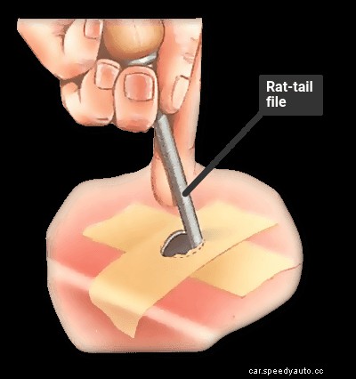 Drilling holes in car bodywork