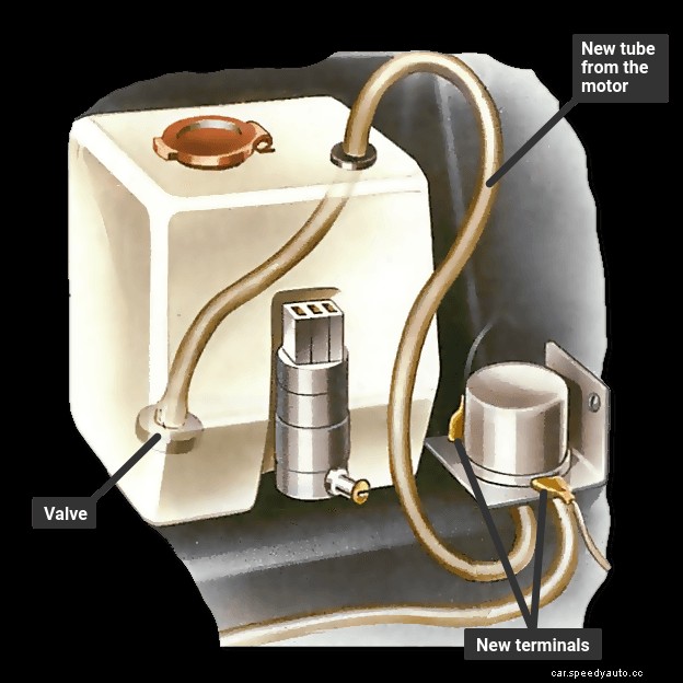 Fitting a new windscreen-washer motor