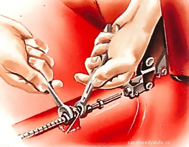 Replacing a handbrake cable