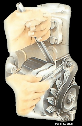 Checking, adjusting and refitting drive belts