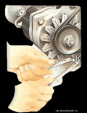 Checking, adjusting and refitting drive belts