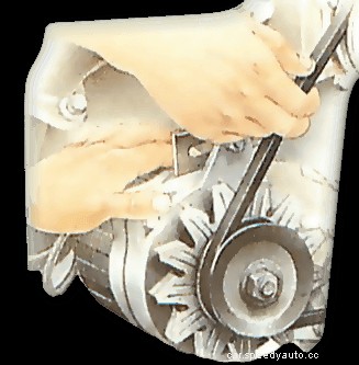 Checking, adjusting and refitting drive belts