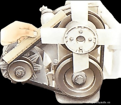 Checking, adjusting and refitting drive belts