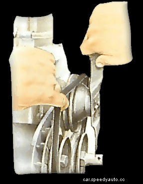 Checking, adjusting and refitting drive belts