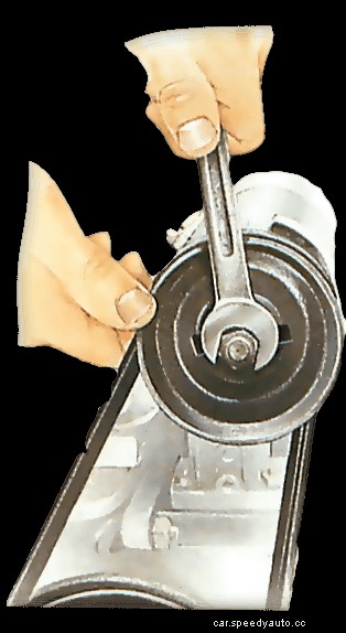 Checking, adjusting and refitting drive belts