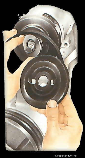 Checking, adjusting and refitting drive belts