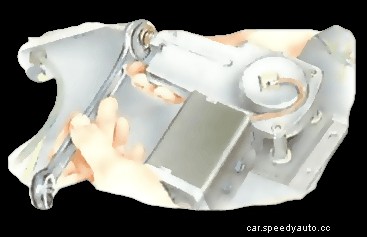 Servicing the windscreen-wiper mechanism