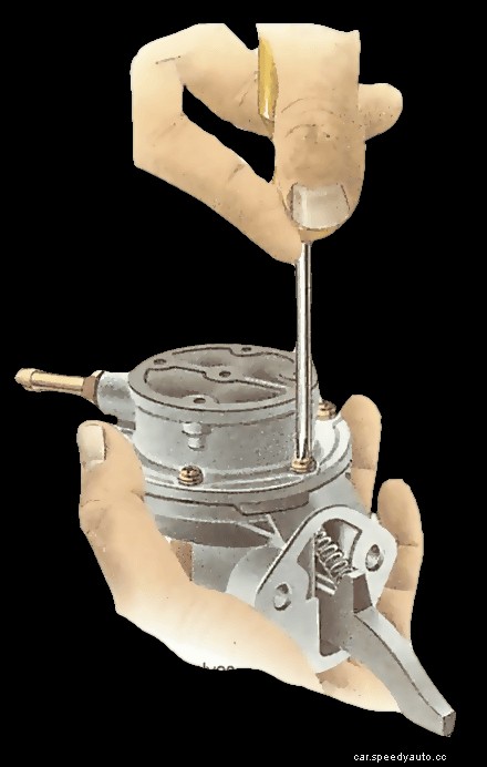 Servicing a mechanical fuel pump