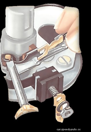 Fitting and adjusting contact-breaker points