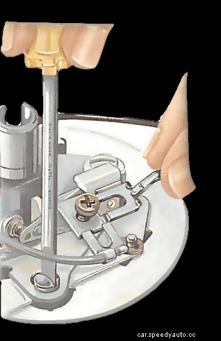 Fitting and adjusting contact-breaker points