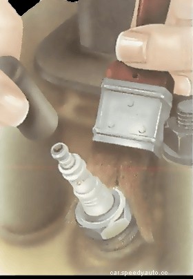 Cleaning and fitting spark plugs