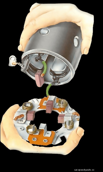 Checking and replacing starter-motor brushes