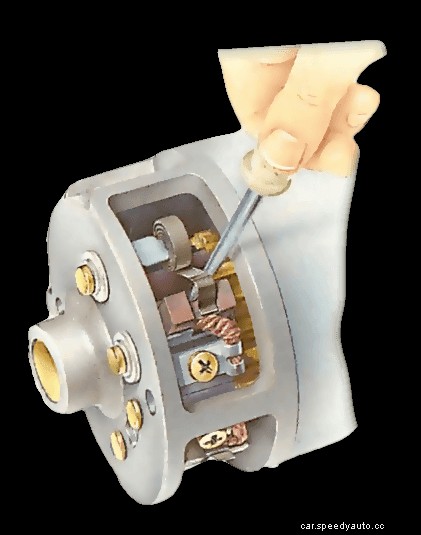 Checking and replacing starter-motor brushes