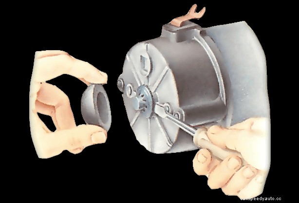 Checking and replacing starter-motor brushes