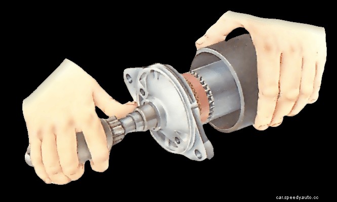 Checking and replacing starter-motor brushes