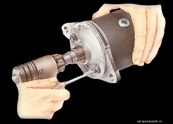 Checking and replacing starter-motor brushes