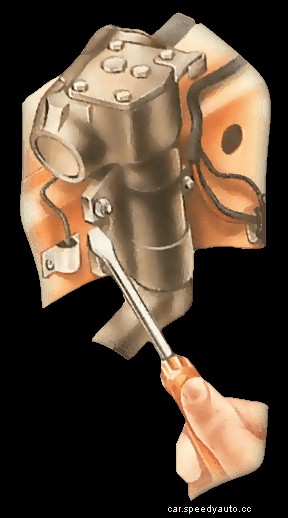 Checking steering-box mountings