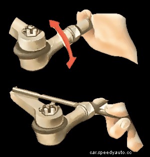 Checking steering joints for wear