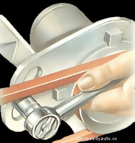 Adjusting and replacing a power-steering drive belt