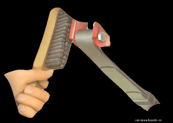 Cleaning and checking leaf springs