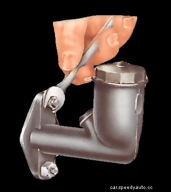 Checking and removing a clutch master cylinder