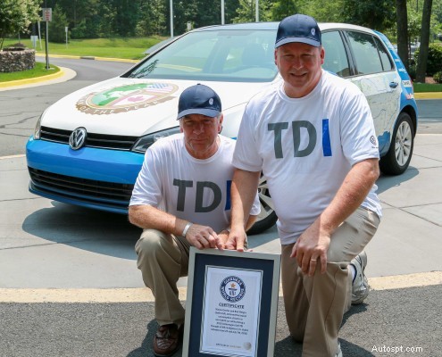 Volkswagen Gold Achieves Record U.S. Diesel Fuel Economy
