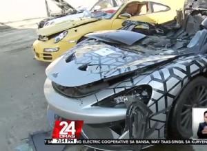 The Philippines Crushed $1.2 Million in Smuggled Luxury Cars, Including a McLaren 620R