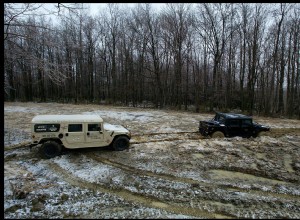 Who Will Win? Epic Tug-of-War Battle Between F-350 SEMA Truck and H1 Hummer